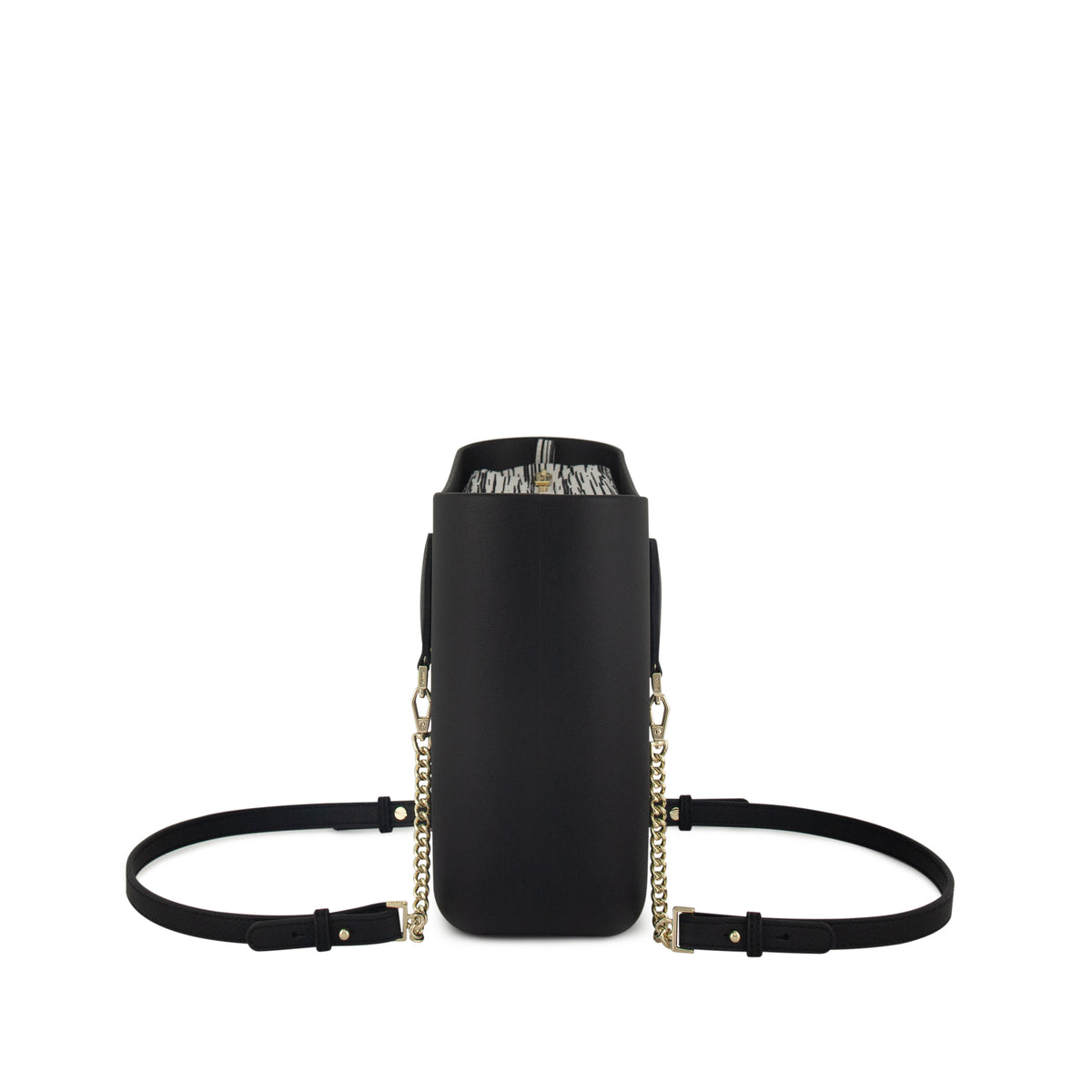 Fenn Original Everyday Petite Tote Bag With Gold Chain-Black 9478