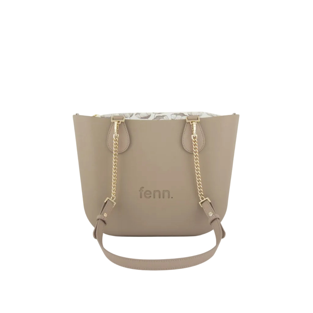 Fenn Original Everyday Petite Tote Bag With Gold Chain Handle-Stone 9492