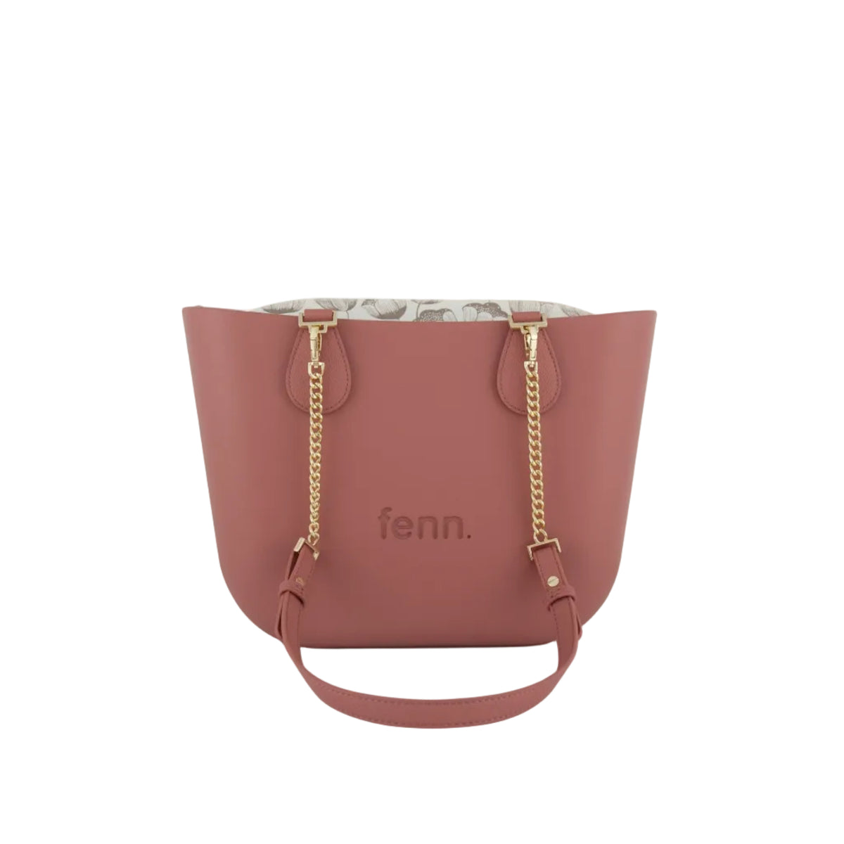 Fenn Original Everyday Petite Tote Bag With Gold Chain Handle-Pink 9497.