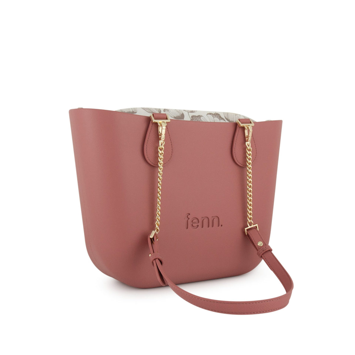 Fenn Original Everyday Petite Tote Bag With Gold Chain Handle-Pink 9497.