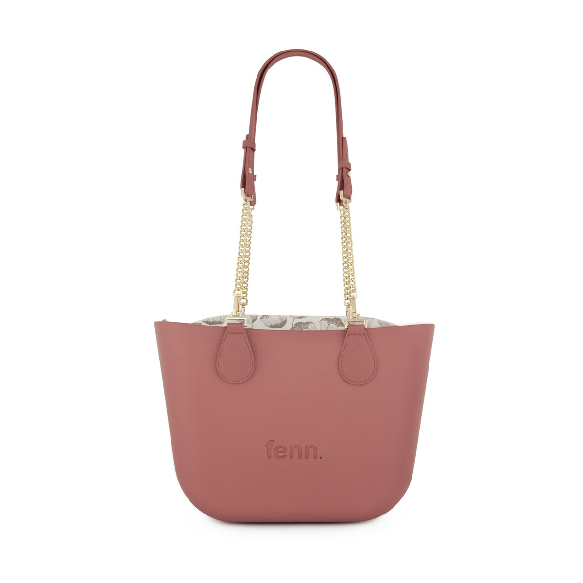 Fenn Original Everyday Petite Tote Bag With Gold Chain Handle-Pink 9497.