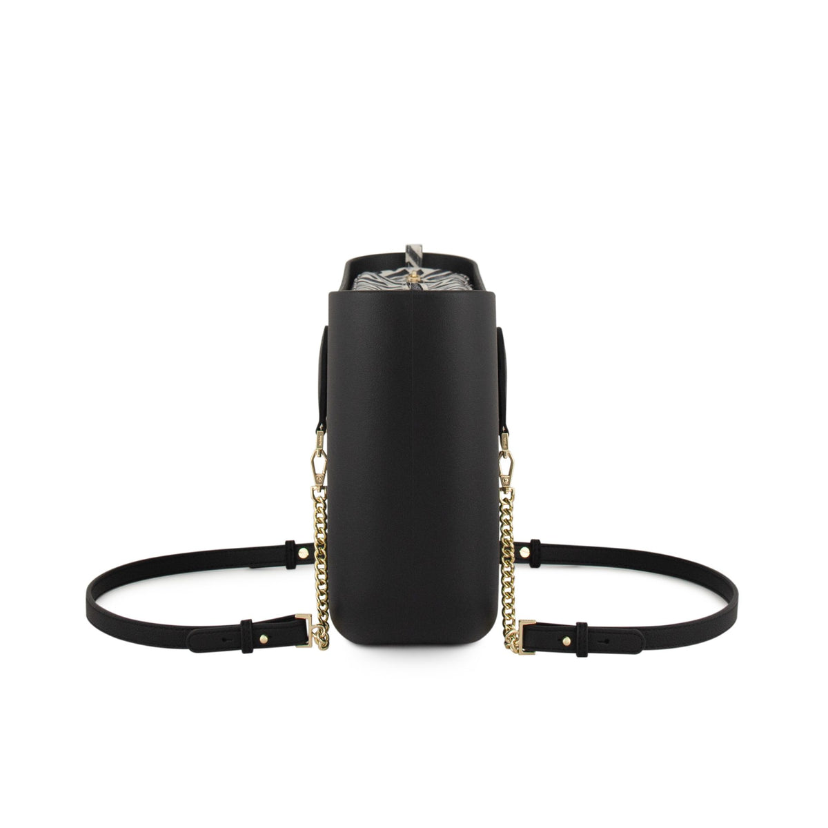 Fenn Original Everyday Petite Tote Bag With Gold Chain-Black 9499.