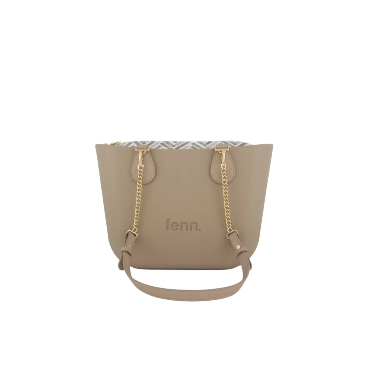 Fenn Original Everyday Petite Tote Bag With Gold Chain-Stone 9507.