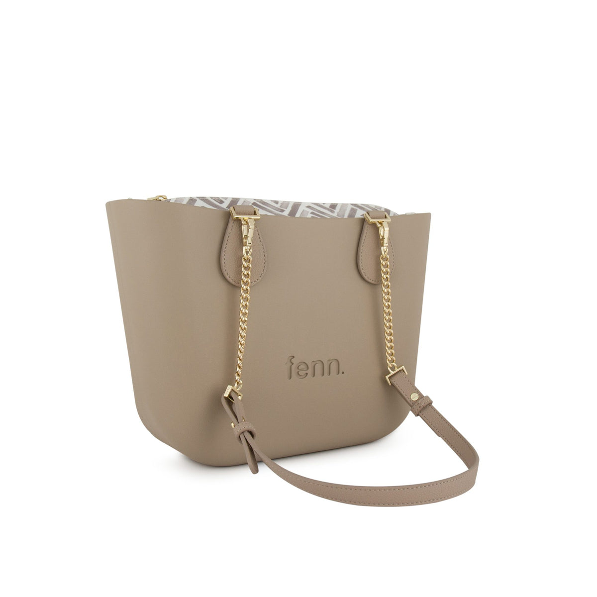 Fenn Original Everyday Petite Tote Bag With Gold Chain-Stone 9507.