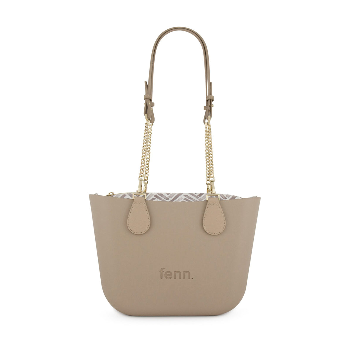 Fenn Original Everyday Petite Tote Bag With Gold Chain-Stone 9507.