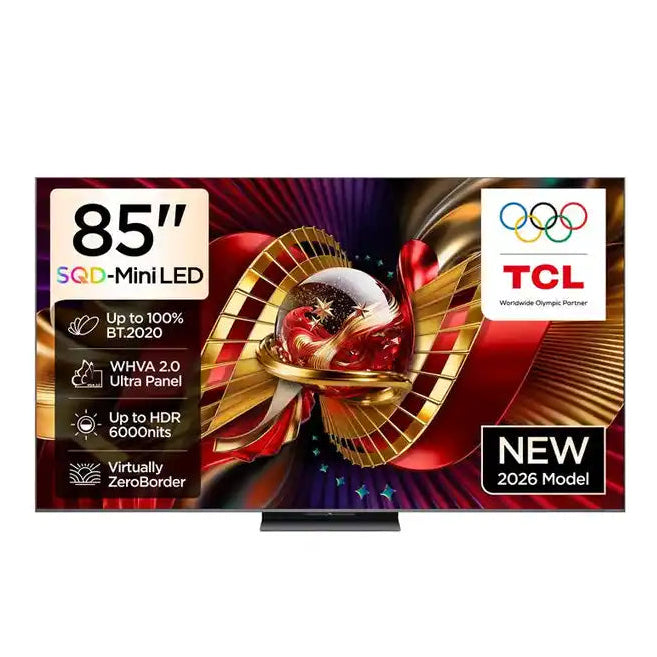 TCL 85-INCH C8L SQD-MINI LED GOOGLE TV 144HZ.