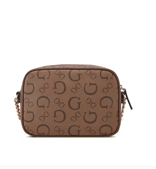 Guess Ladies Handbags Guess Women's Bag Brecken Mini Crossbody Brown (7795072860249)