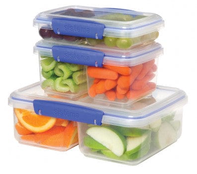 Sistema Sistema  Split Rectangular Lunch Box 1.9 Litre 1720 (4735843729497)
