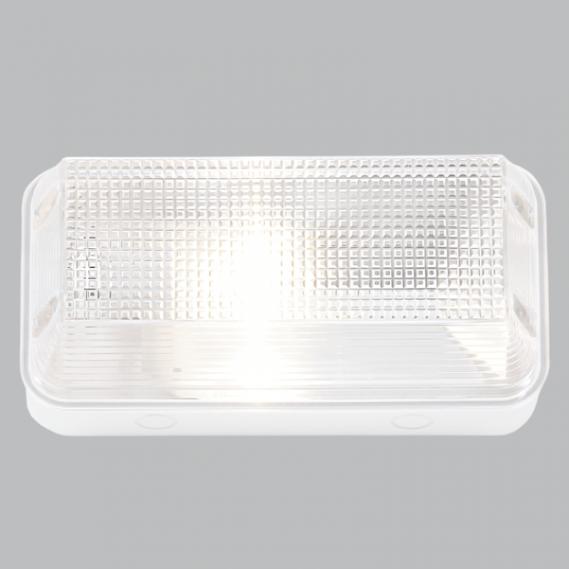 BRIGHTSTAR LIGHTING Brightstar Bulkhead ABS Plastic With Clear Polycarbonate White Cover BH110 (7154303795289)