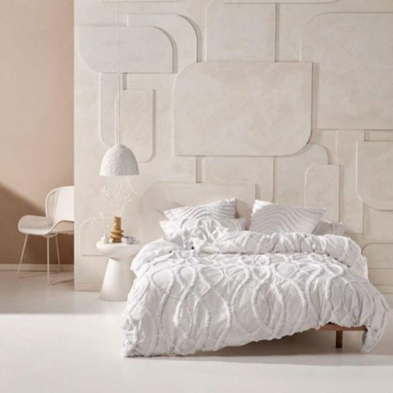 Linen House Duvet Cover Queen Linen House White Amadora Duvet Cover Set (4779662180441)