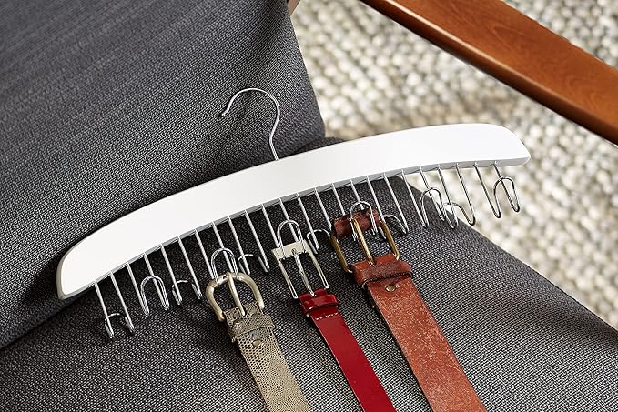 Danny Home Hook Wood Belt Hanger White 40cm WH016W.