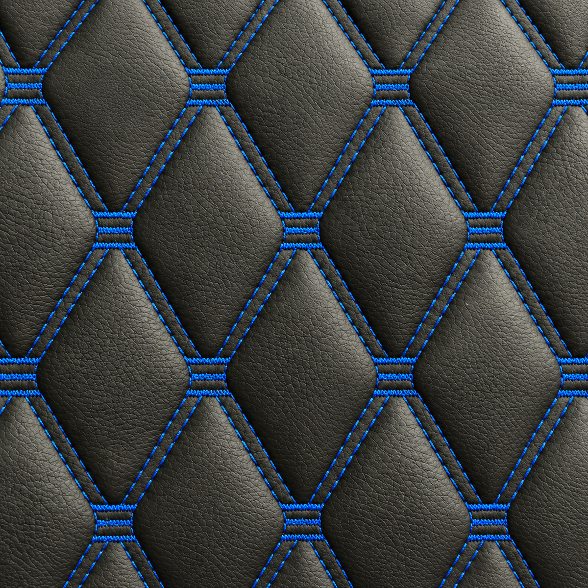 Bently Vinyl Car Fabric Diamond Blue/Black 140 cm