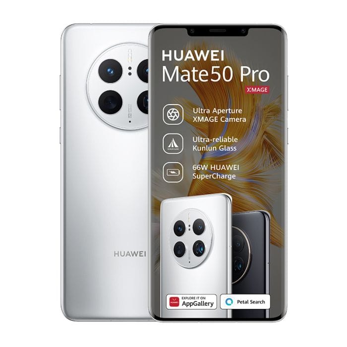 Huawei Smart Phones Huawei Mate 50 Pro Dual Sim 256GB - Silver (7227451211865)