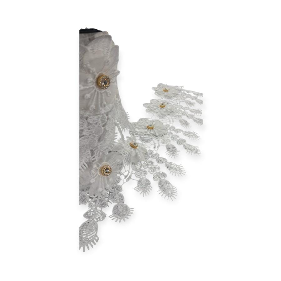 TRIMMINGS Habby White/Gold Fancy Trimmings 9.1m (7808430768217)