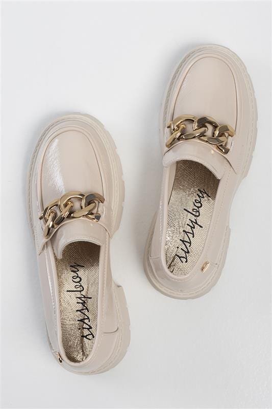 Sissy Boy LADIES SHOES 3 Sissy Boy Bold Type Platform Loafer Cream (7137907834969)