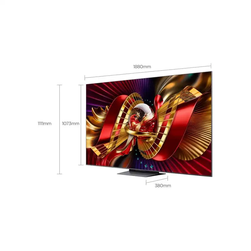 TCL 85-INCH C8L SQD-MINI LED GOOGLE TV 144HZ.