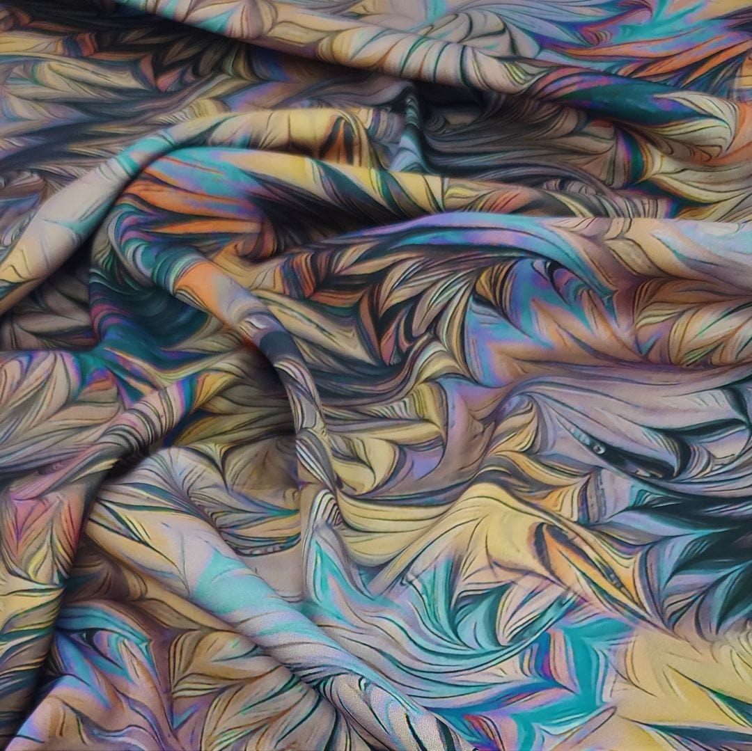 SATIN Dress Fabrics Printed Digital Armani Satin Fabric Blue/Lilac 150 (7313896669273)