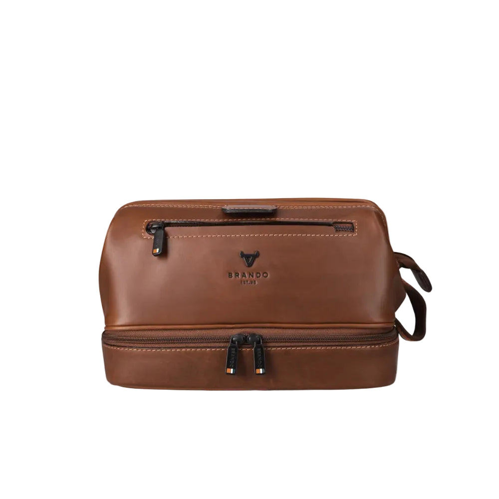 Brando James Toiletry Bag-Brown 9291JAMBRN.