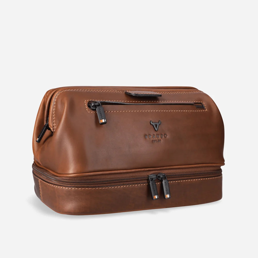 Brando James Toiletry Bag-Brown 9291JAMBRN.