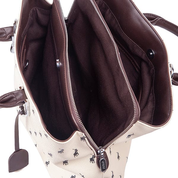 Polo Handbags Polo Classic Multi Shopper Handbag Beige POS444071 (7132415787097)