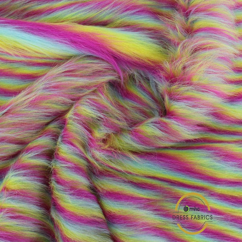 FUR Dress Forms Fur Fabric Multi Stripe 150cm (7063936204889)