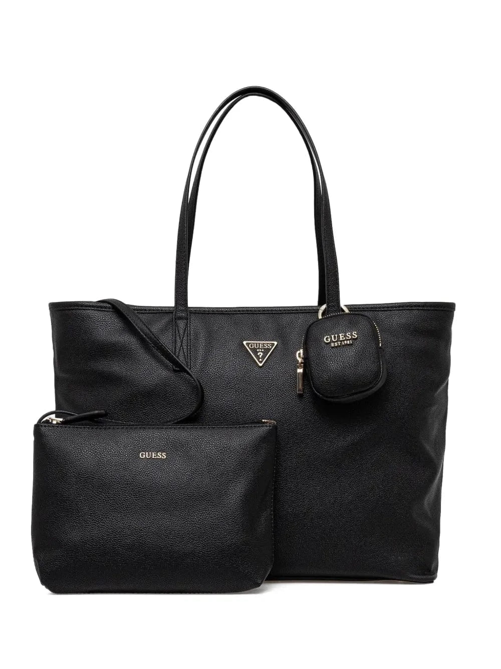 Guess Ladies Handbags Guess Ahb Power Play Large Tote Black