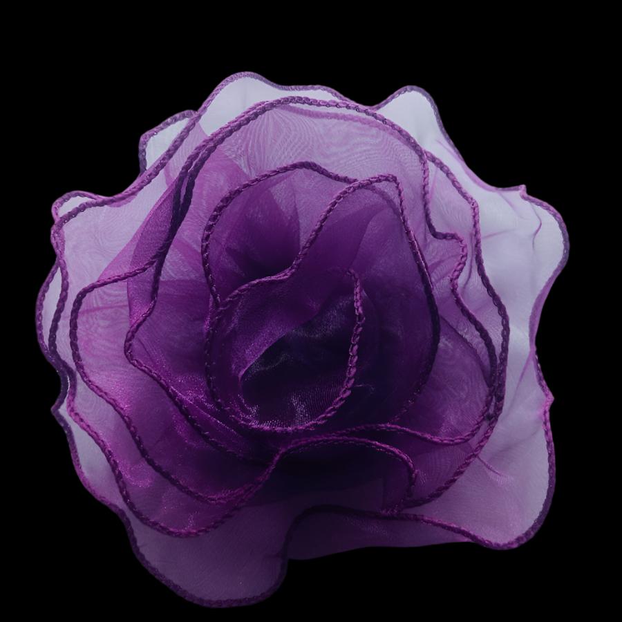 TRIMMINGS HABBY Dark Purple 3D Flower 3DF-50 (7772468052057)