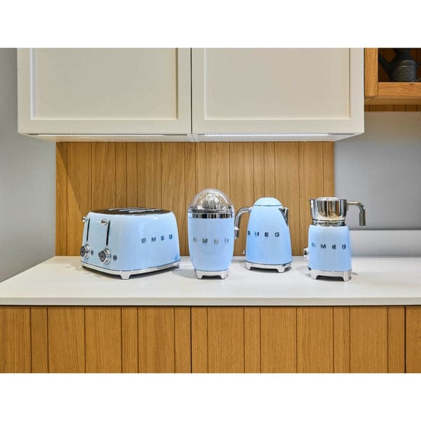 smeg Toaster Smeg Kettle & 4 Slice Toaster Set Pastel Blue (7401298427993)