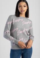 MHC World Sissboy Ladies Crewneck Knitwear Grey Melange (7502011793497)