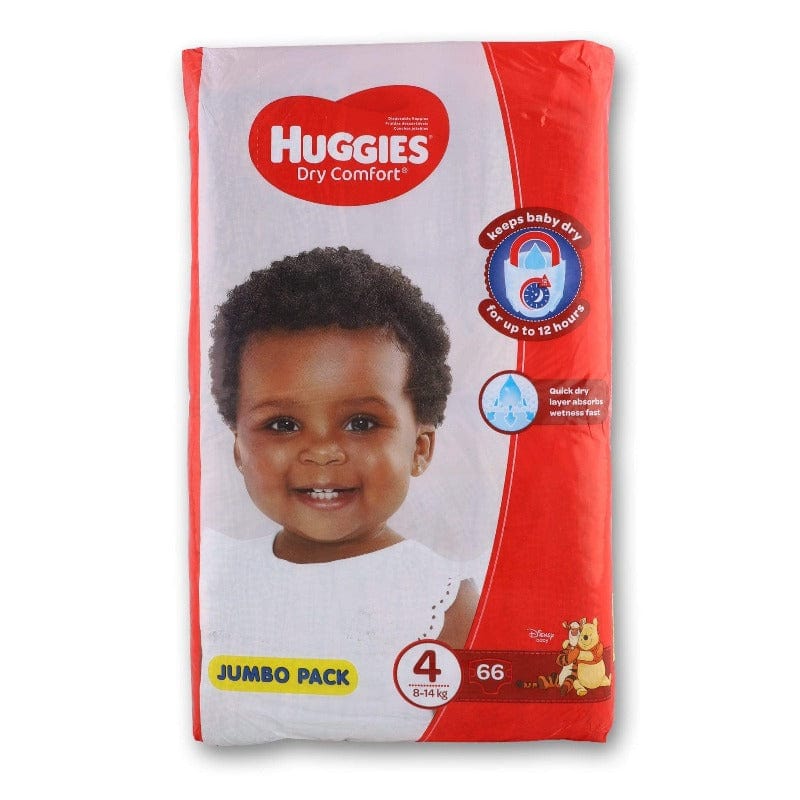 Huggies huggies Huggies Dry Comfort Size 4 Jumbo Pack 66's (7001769312345)