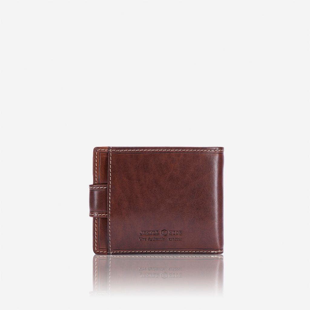 Jekyll & Hide Wallets Jekyll & Hide Oxford Billfold Wallet With Coin And Tab Closure Coffee (7266304295001)