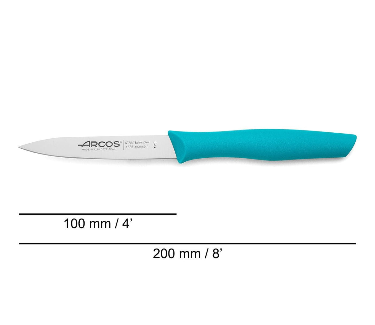 ARCOS CUTLERY Arcos Paring Knife 100mm Turquoise (7220730560601)