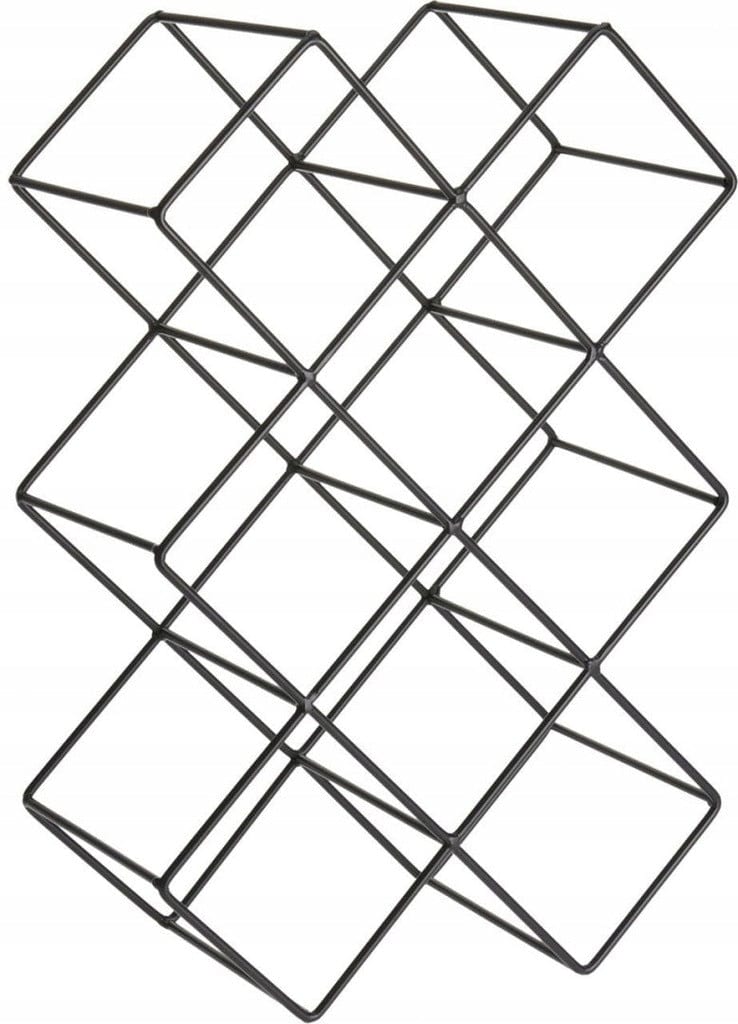 Excellent Houseware Wine Rack H & S Metal wine rack for 8 bottles Black (7288874270809)