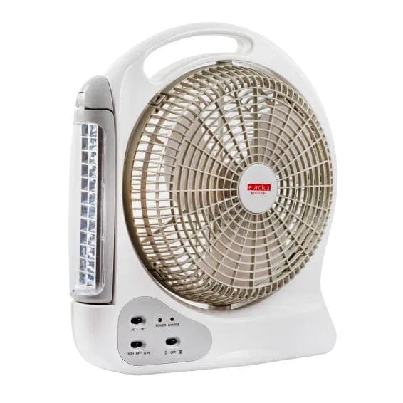 EUROLUX Fan Eurolux 12 Inch White Rechargeable Fan F8-L (7396956733529)