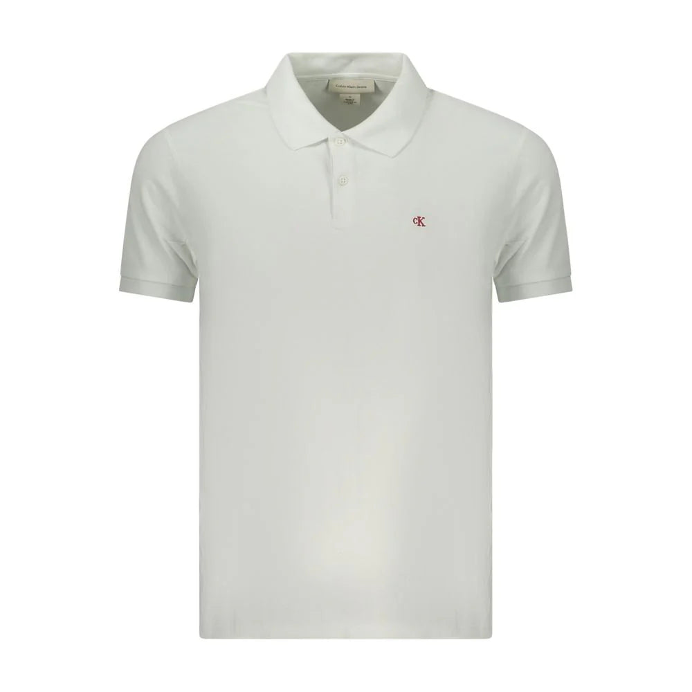 Calvin Klein Cotton Pique Golfer White