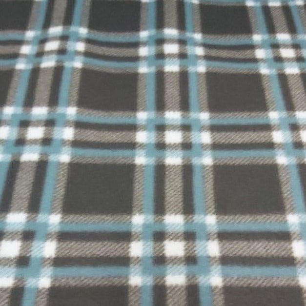 FLEECE Dress Fabrics Printed Fleece Checks Chocolate & Mint 150 Cm (4779090509913)