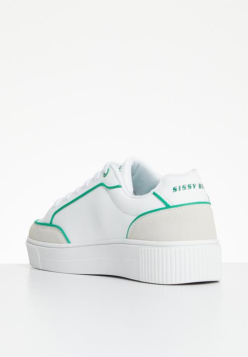 Sissy Boy Sneaker Ladies Green Combo Sneaker White Shoe (7289976160345)