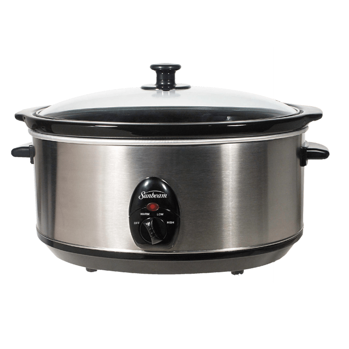 Sunbeam SLOW COOKER Sunbeam 4.5 Litre Slow Cooker Silver SSC-450A (7469690880089)