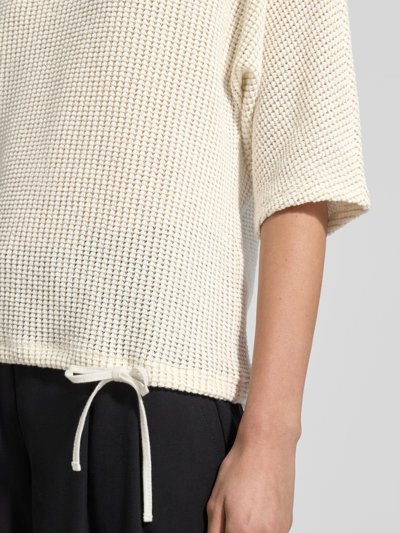 Betty Barclay Ladies Textured T-shirt With Drawstring-Off White 2728/1730