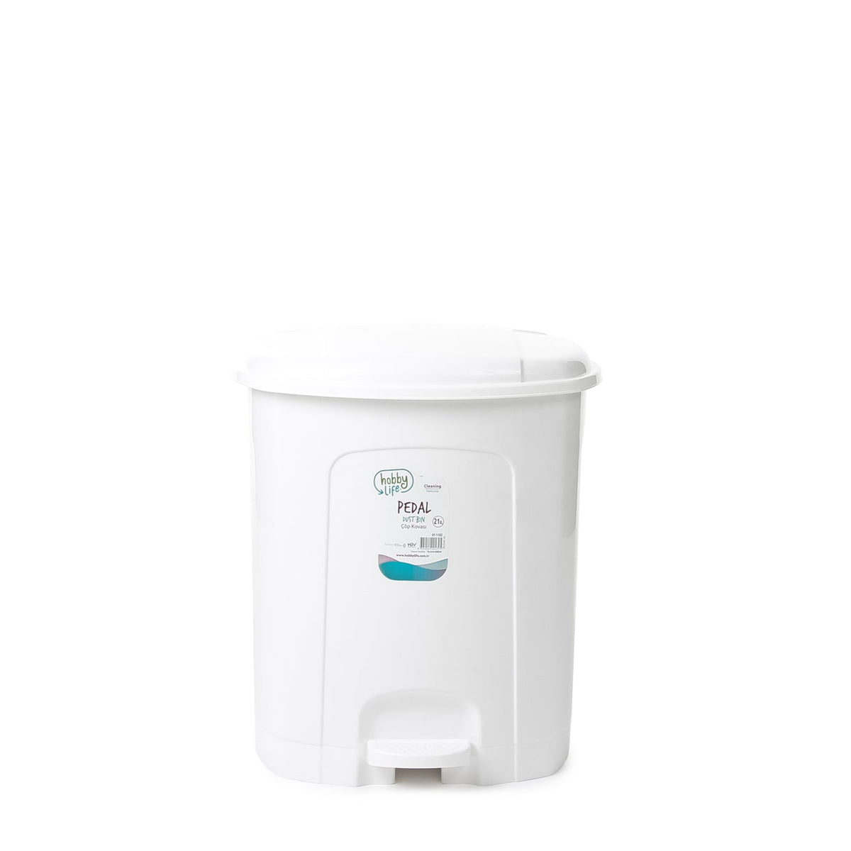 Hobby Life Bin Hobby Life Lotus Pedal Dustbin White 5.5 Litre (4719332917337)