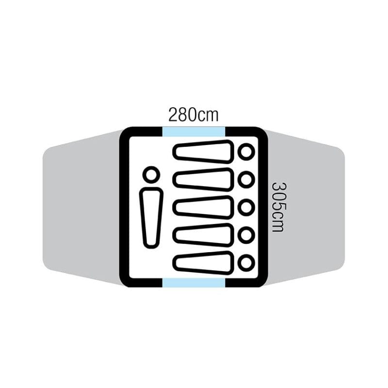 Oztrail TENT Oztrail Tasman 6V Person Dome Tent DTMTAS6V-D (6994788810841)
