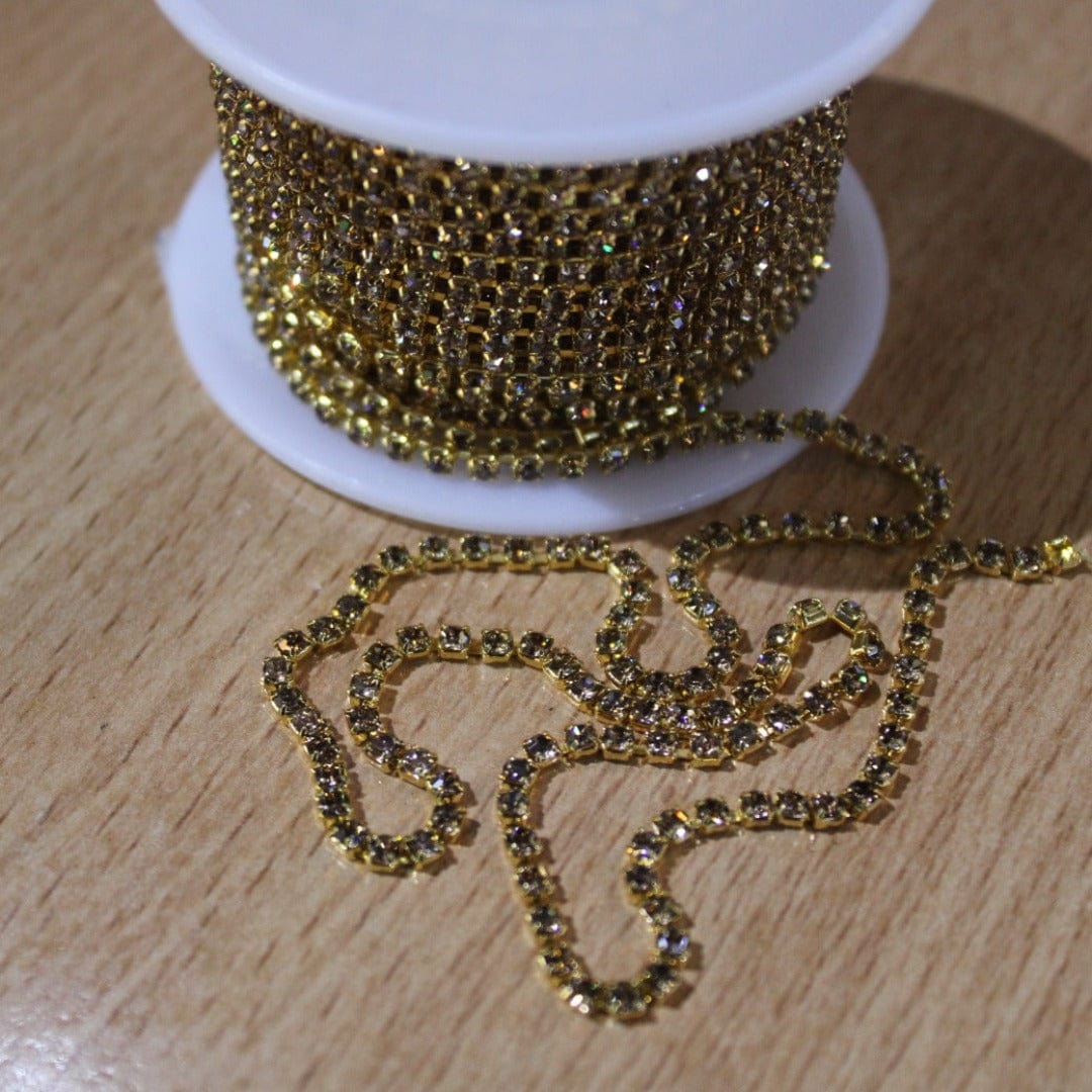 TRIMMINGS Habby Claw Chain With Diamond Gold (7697518002265)