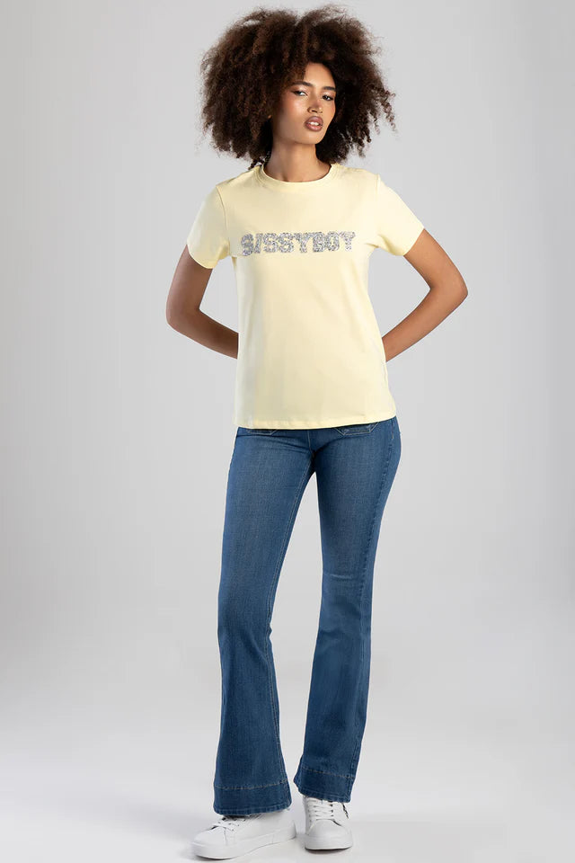 Sissy Boy Regular Fit Top Pale Yellow