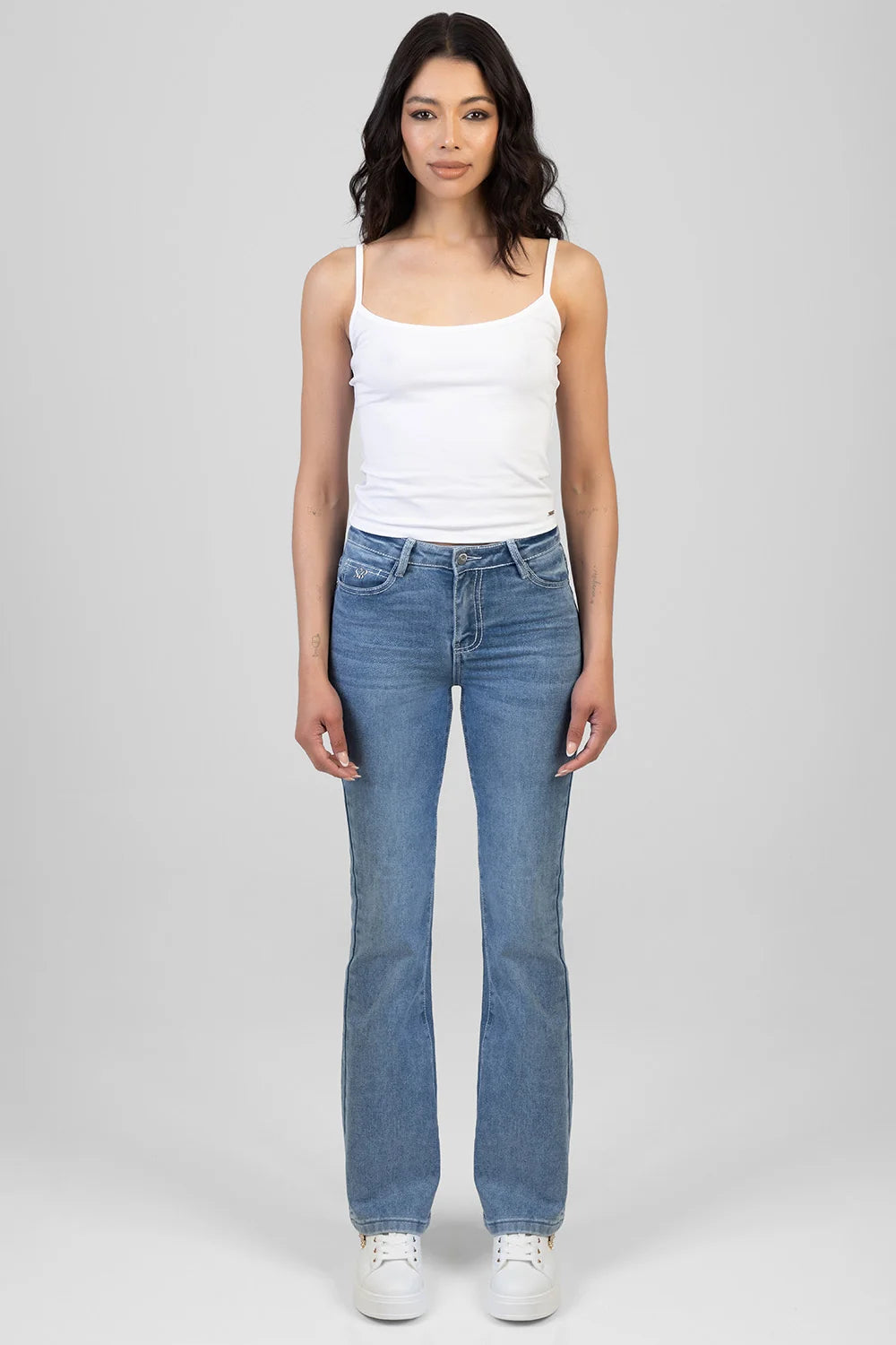 Sissy Boy Mid Waist Astra Bootleg Jeans-Medium Vintage P33334