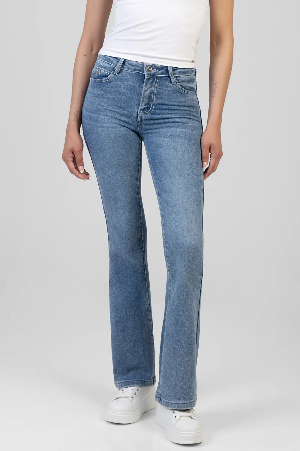 Sissy Boy Mid Waist Astra Bootleg Jeans-Medium Vintage P33334