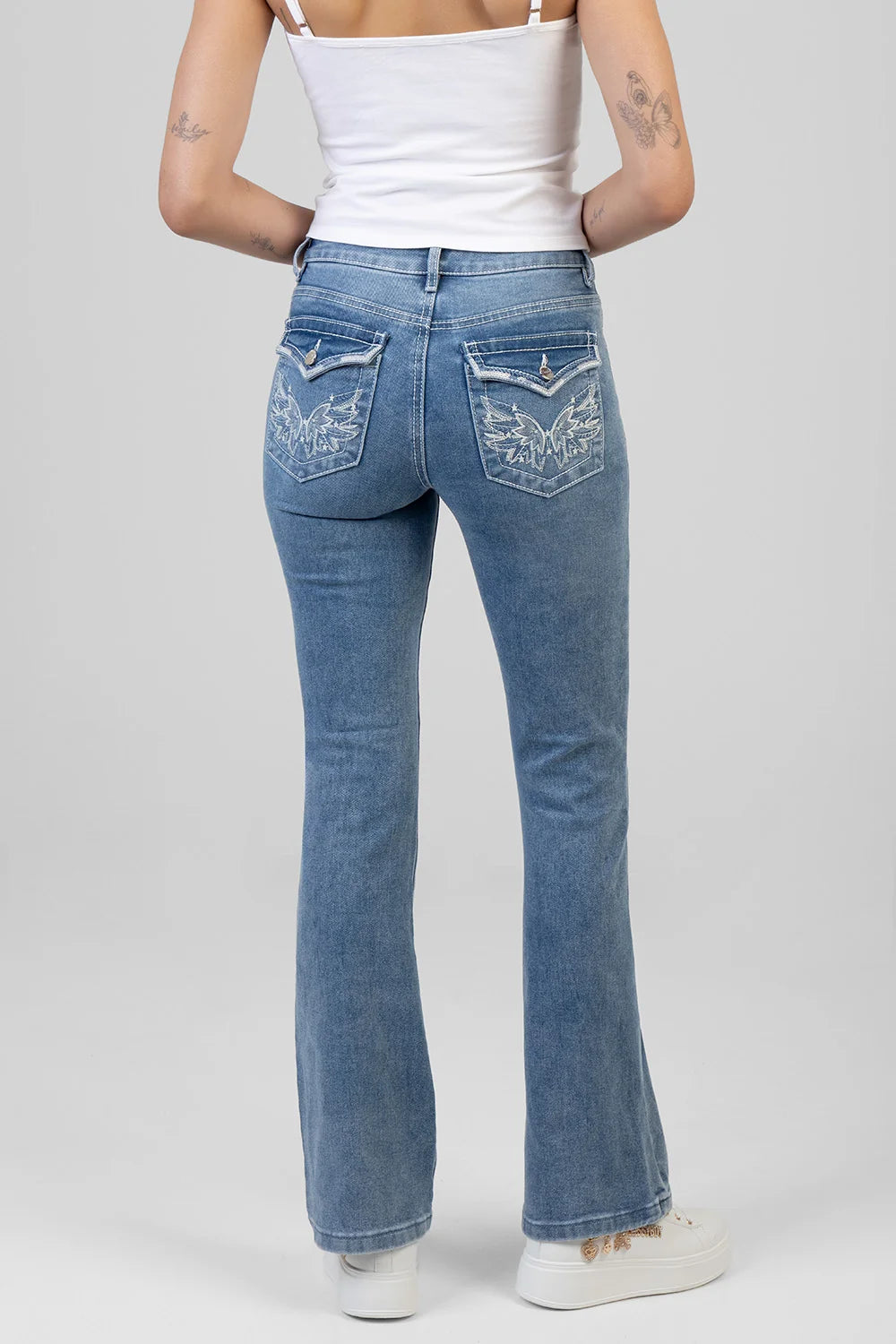 Sissy Boy Mid Waist Astra Bootleg Jeans-Medium Vintage P33334