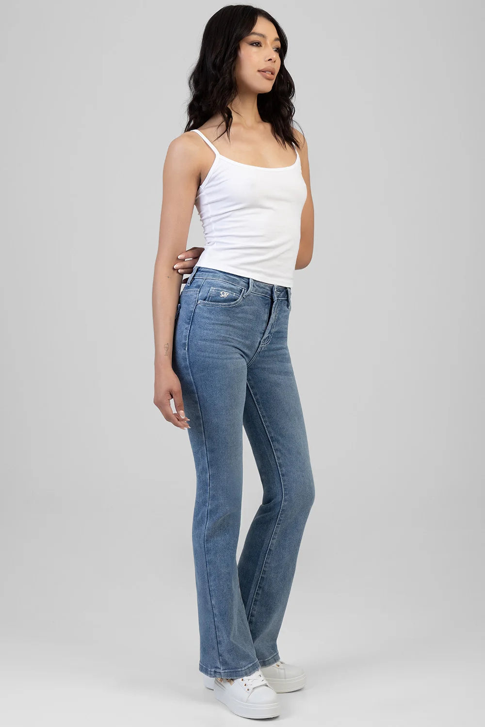 Sissy Boy Mid Waist Astra Bootleg Jeans-Medium Vintage P33334