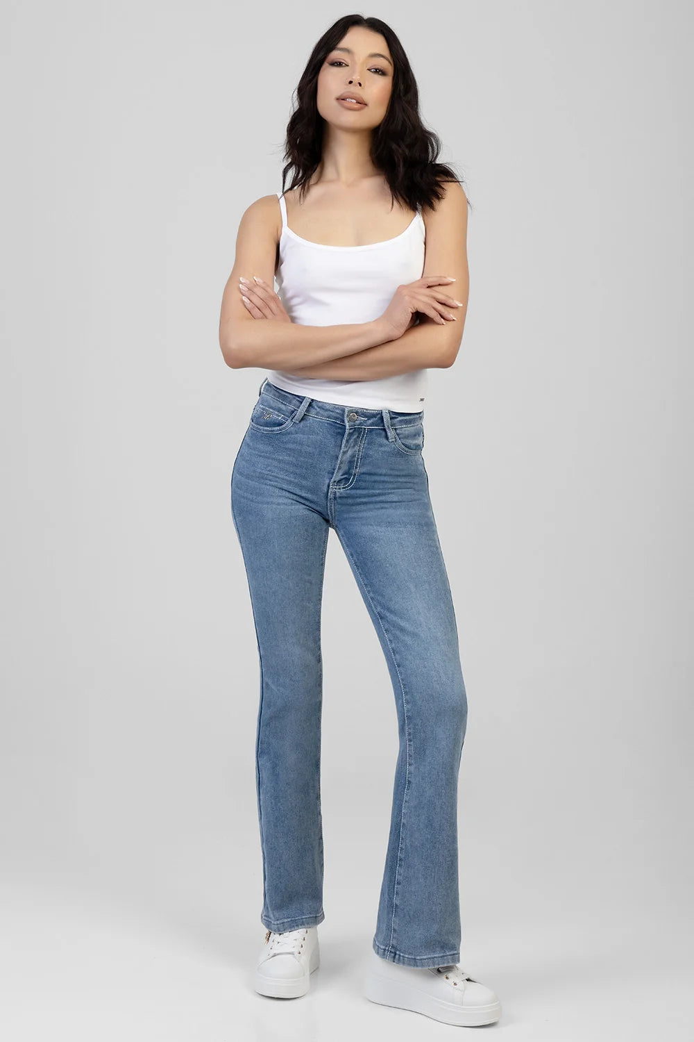 Sissy Boy Mid Waist Astra Bootleg Jeans-Medium Vintage P33334