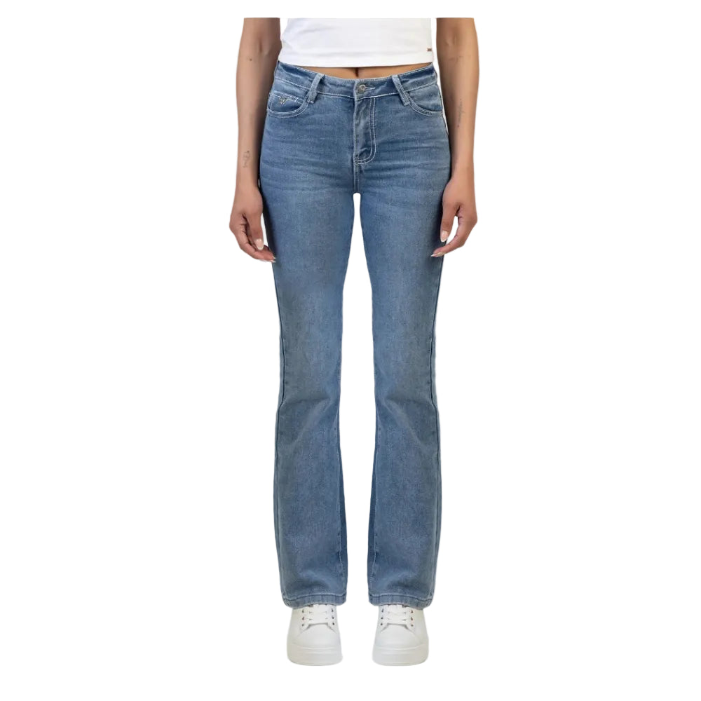 Sissy Boy Mid Waist Astra Bootleg Jeans-Medium Vintage P33334