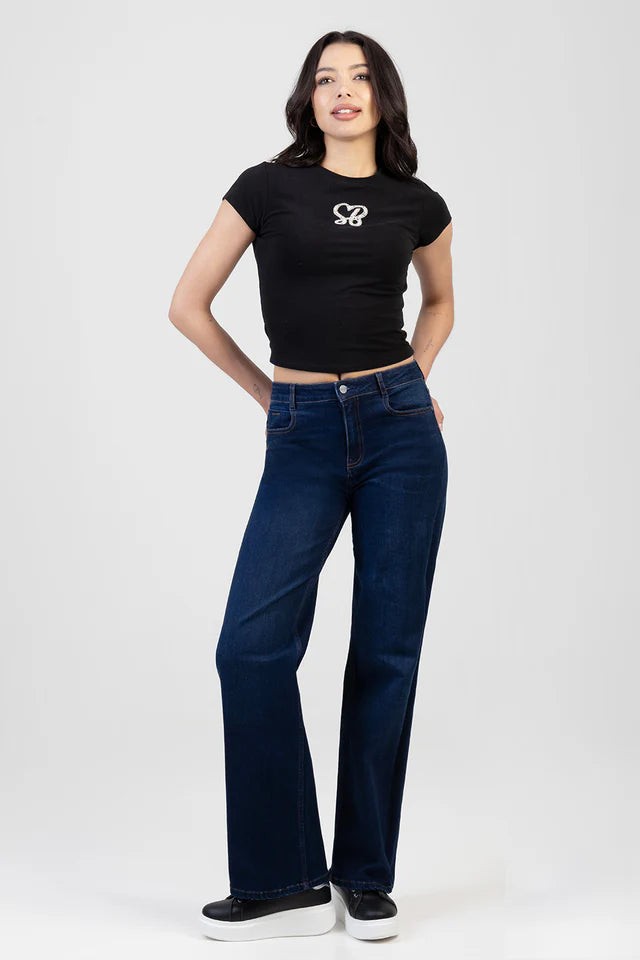 Sissy Boy Ladies Sophia High Waist Wide Leg-Dark Vintage P32892